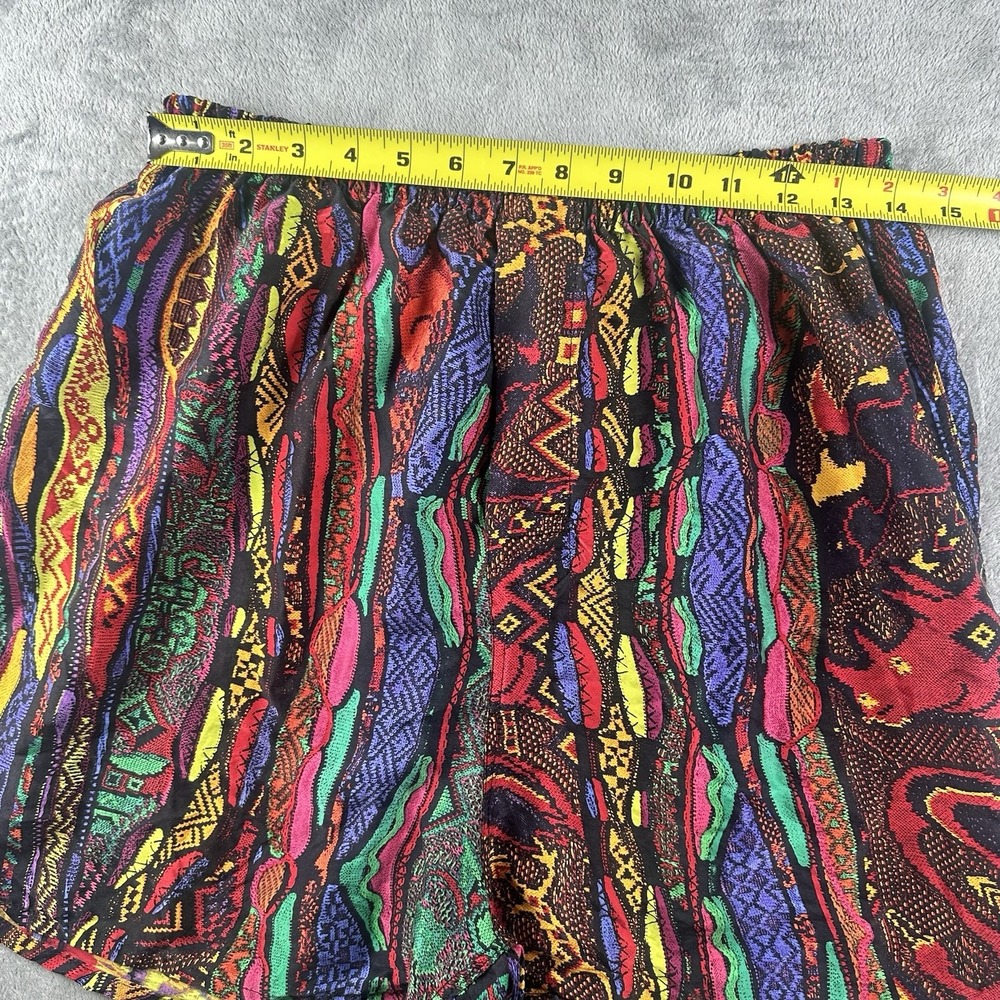 Rare Authentic Coogi Australia 100% Silk Shorts L Multicolor Abstract 90s Hiphop - Picture 5 of 9